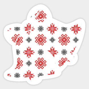 Pixel Christmas Pattern Sticker